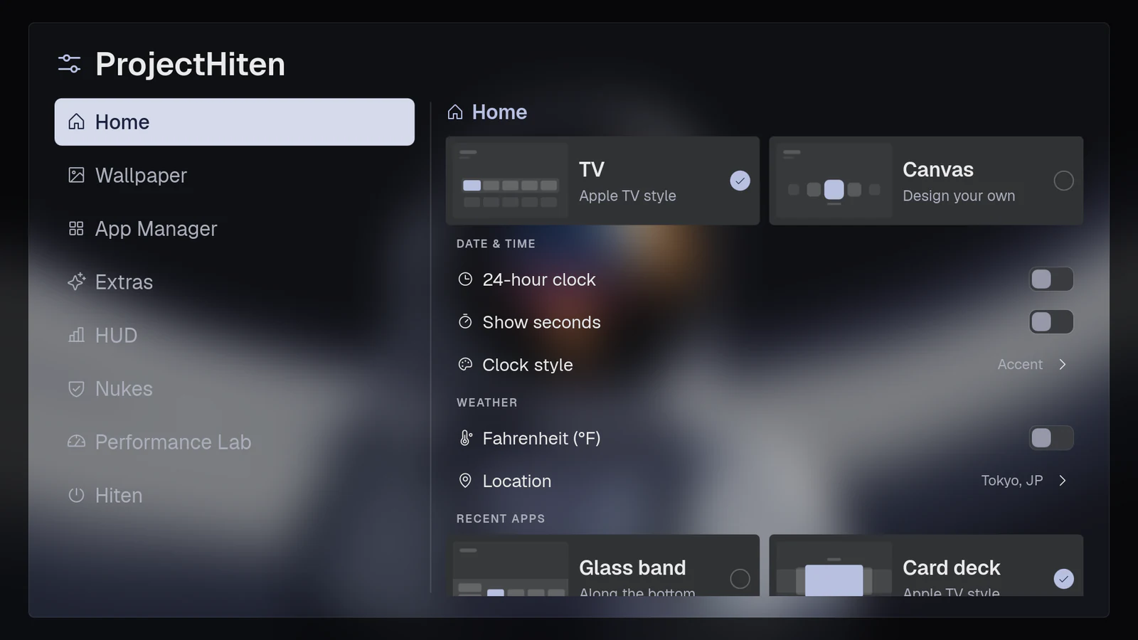 Hiten menu